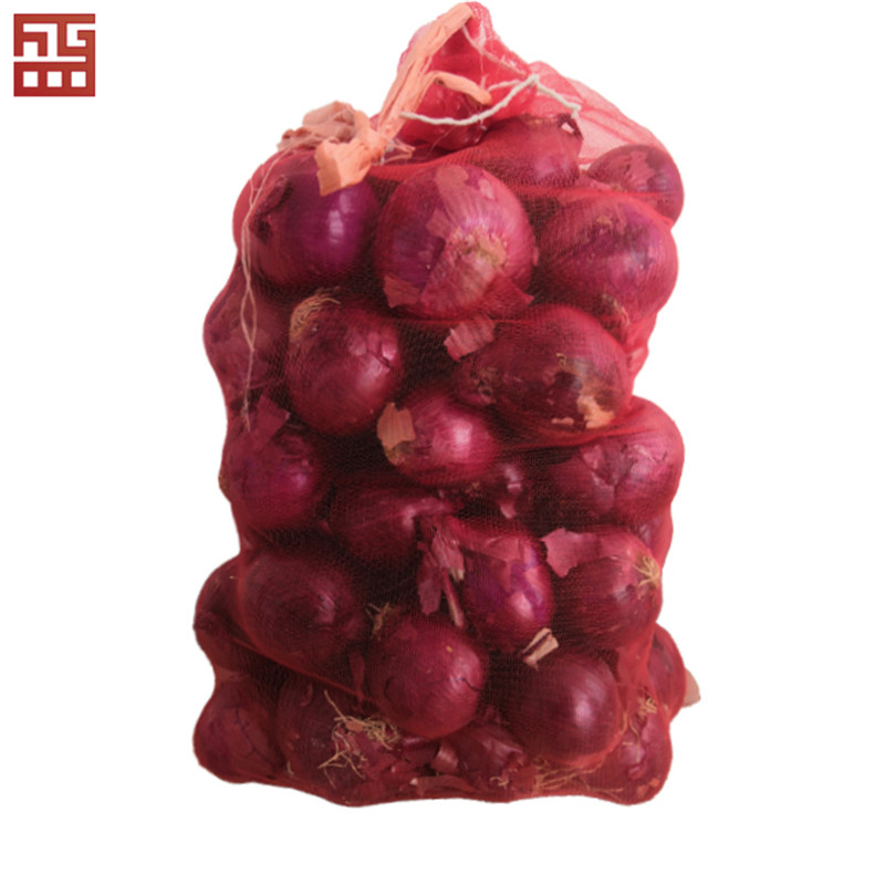 50*80cm Red Firewood Potato Garlic Onion Vegetable Tubular Leno Small PE/PP Net Mesh Bags