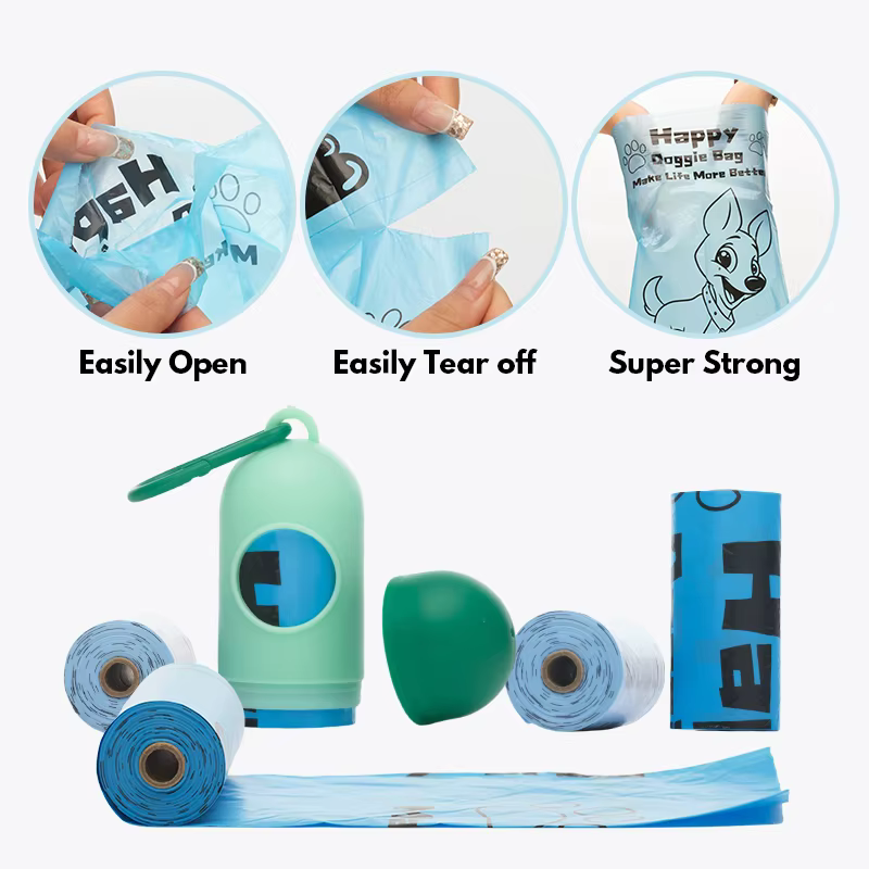 OEM ODM Custom Plastic PE EPI Eco Friendly Biodegradable Super Strong All-Season Dog Poop Bag