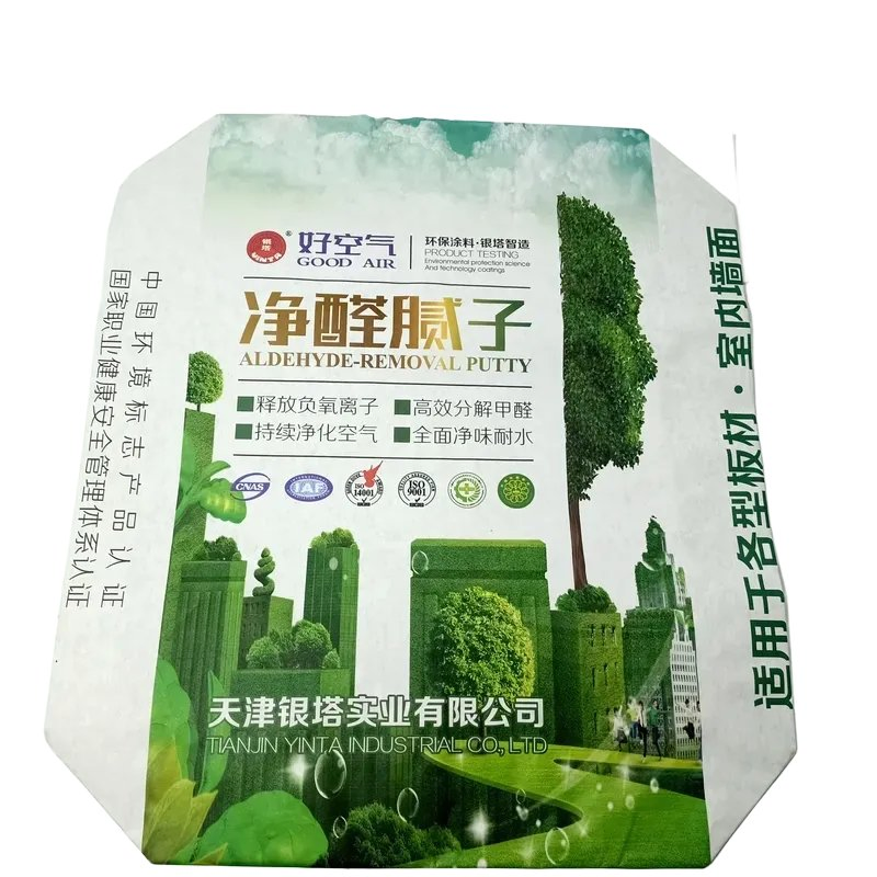 20kg 30kg Multiwall Sack Mortar Packing Kraft Paper Valve Bag for Sale