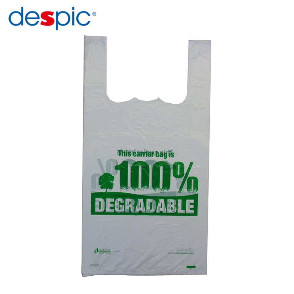 Custom Cheap Eco Friendly Plastic Takeaway Hdpe Gift Thank You Bag Grocery T Shirt Compostable Shopping Vest Plastic Bag