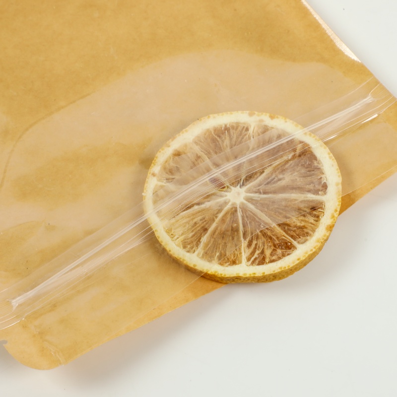 Biodegradable PE Kraft Paper Zipper Rice Bags Reusable Stand up Pouch with Clear Window for Food Packaging Zip Lock