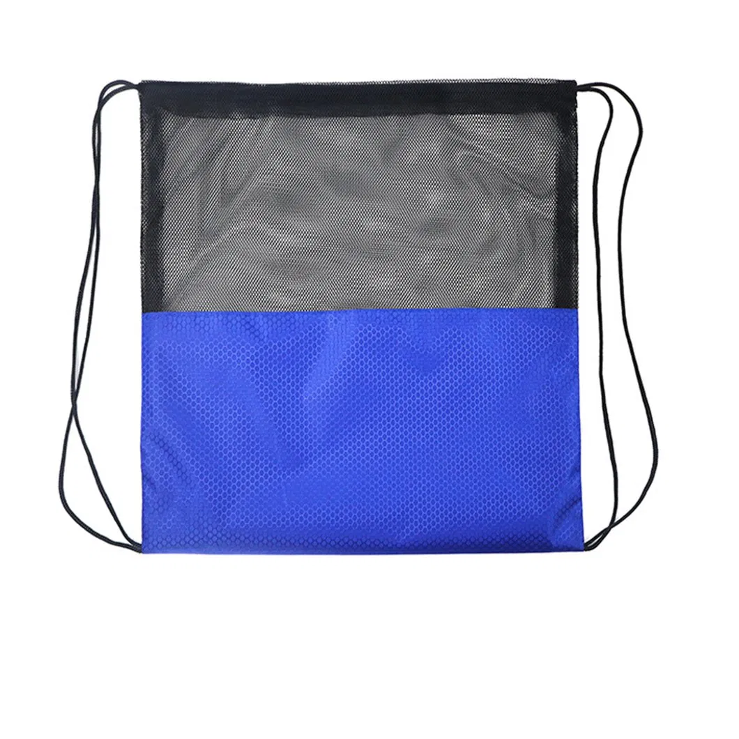 Custom Logo Mesh Net Drawstring Bagpack with Strings Dust Shopping Bag Football and Basketball Storage Bag for Fruit Vegetables
