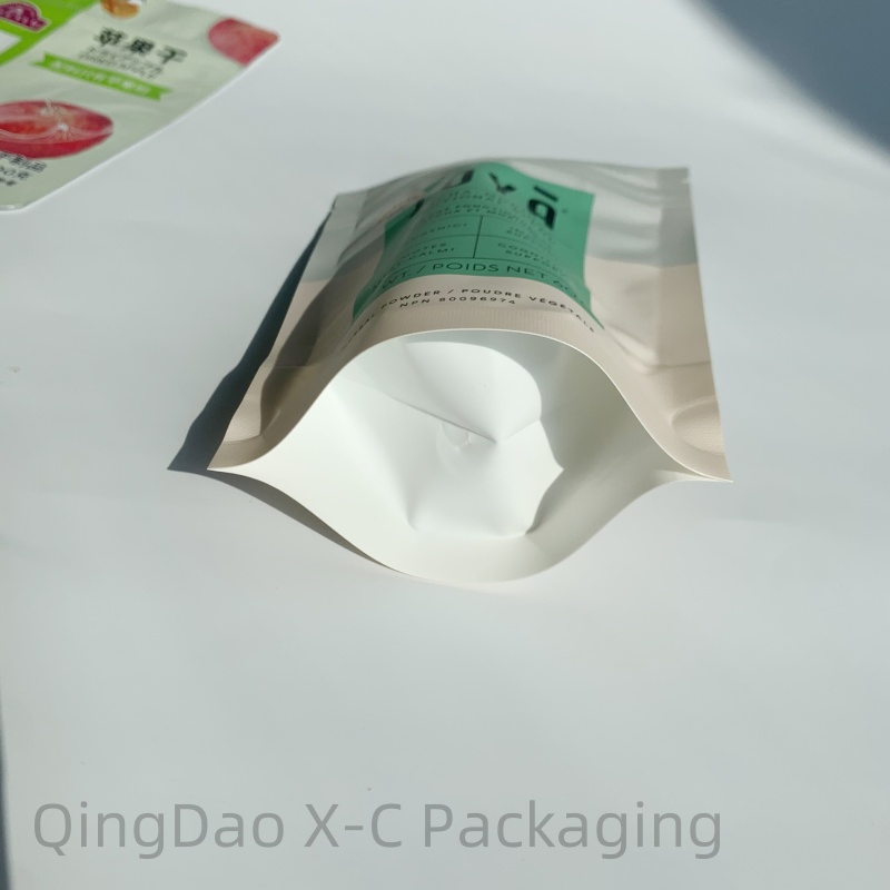 Custom Printing Zip Lock Flat Bottom Compostable Clear Window Stand up Pouch Premium Food Brown Kraft Paper Bag