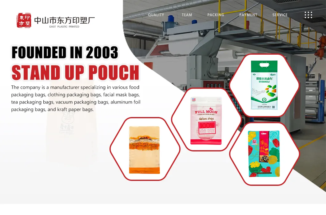 Food Packaging Stand up Pouch