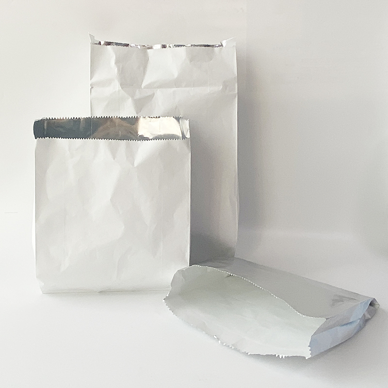 Disposable BBQ Sandwich Greaseproof Paper Bag Custom Logo Lined Aluminum Foil Bag for Food Takeaway