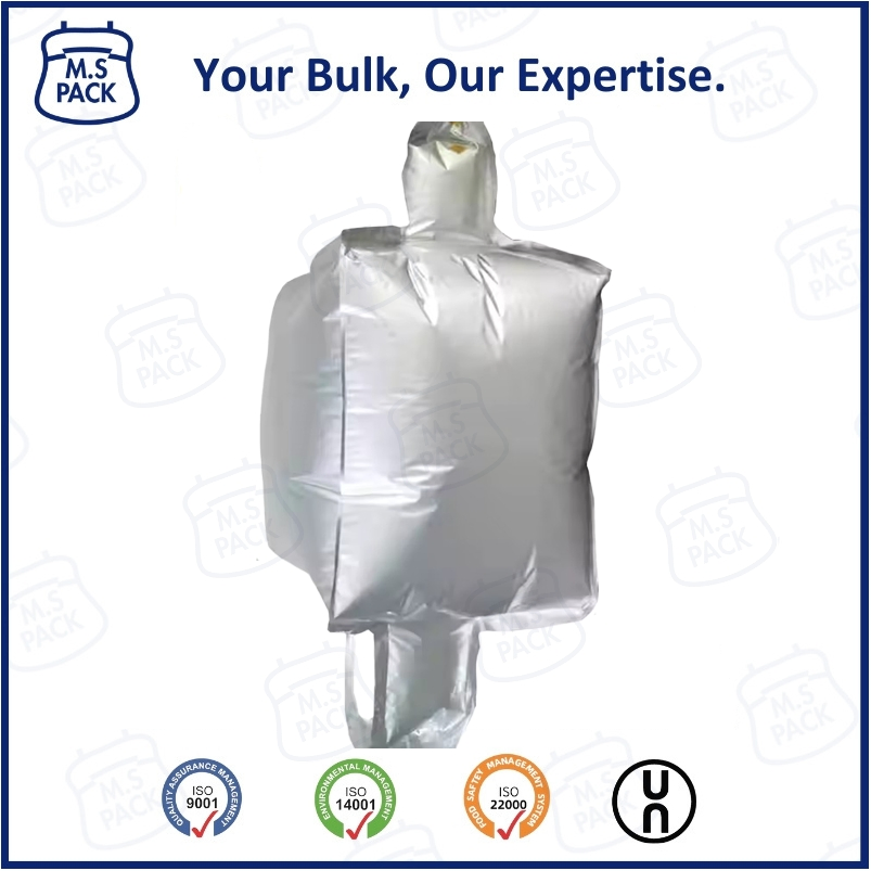Customized Large Vacuum Jumbo FIBC Bulk Bag Aluminum Foil Ton Inner Liner 1000kg Aluminum Foil Lined Jumbo Bag