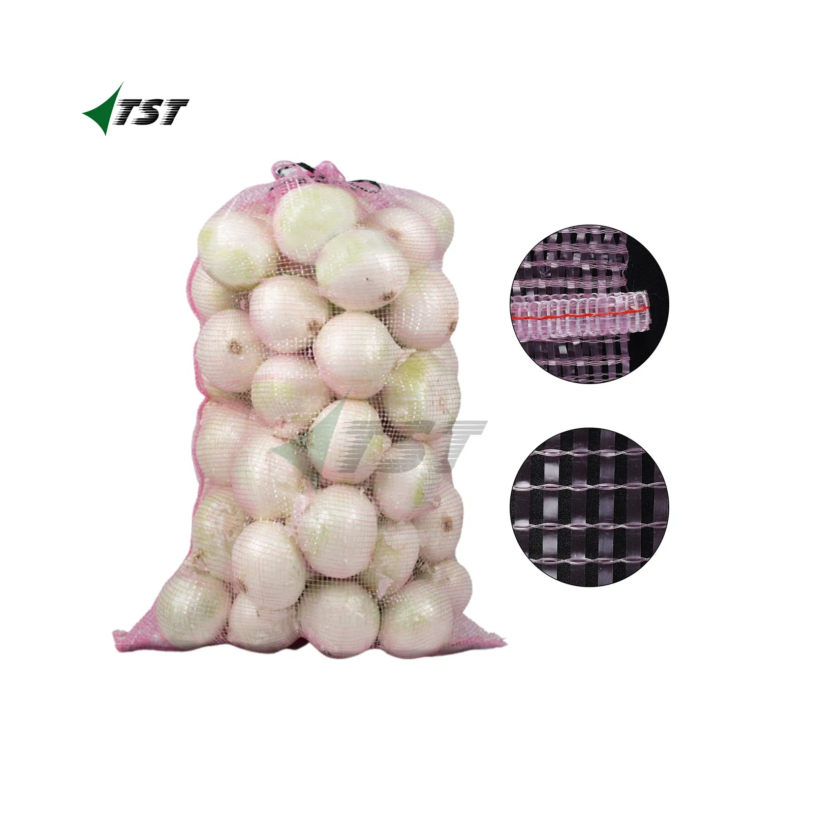 Woven Net Leno Bags Produktionslinie 100% Virgin PP Mesh Bag for Packaging Onion Plastic Leno Mesh Netting Bags for Packaging Vegetables and Fruits