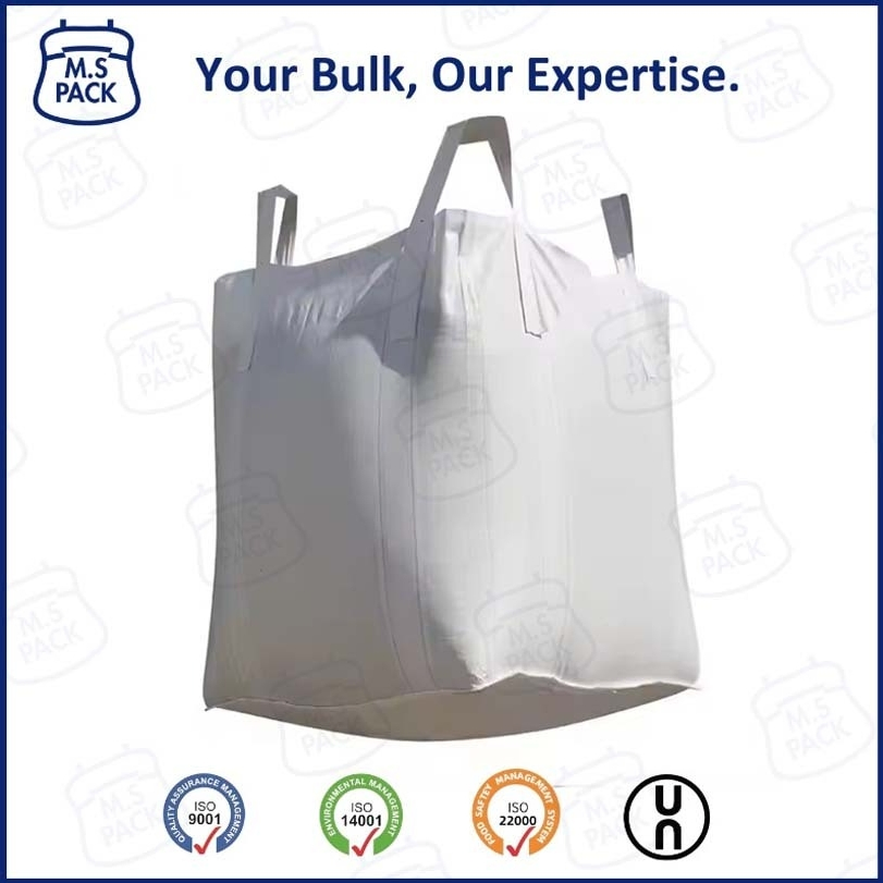 1 Ton Jumbo Bag FIBC Bulk Bags Conductive PP Saddle Sand Spout Wovenbags Experienced Factory's Cheap Bigbag 1000kg Circular/Tubular Jumbo Bag