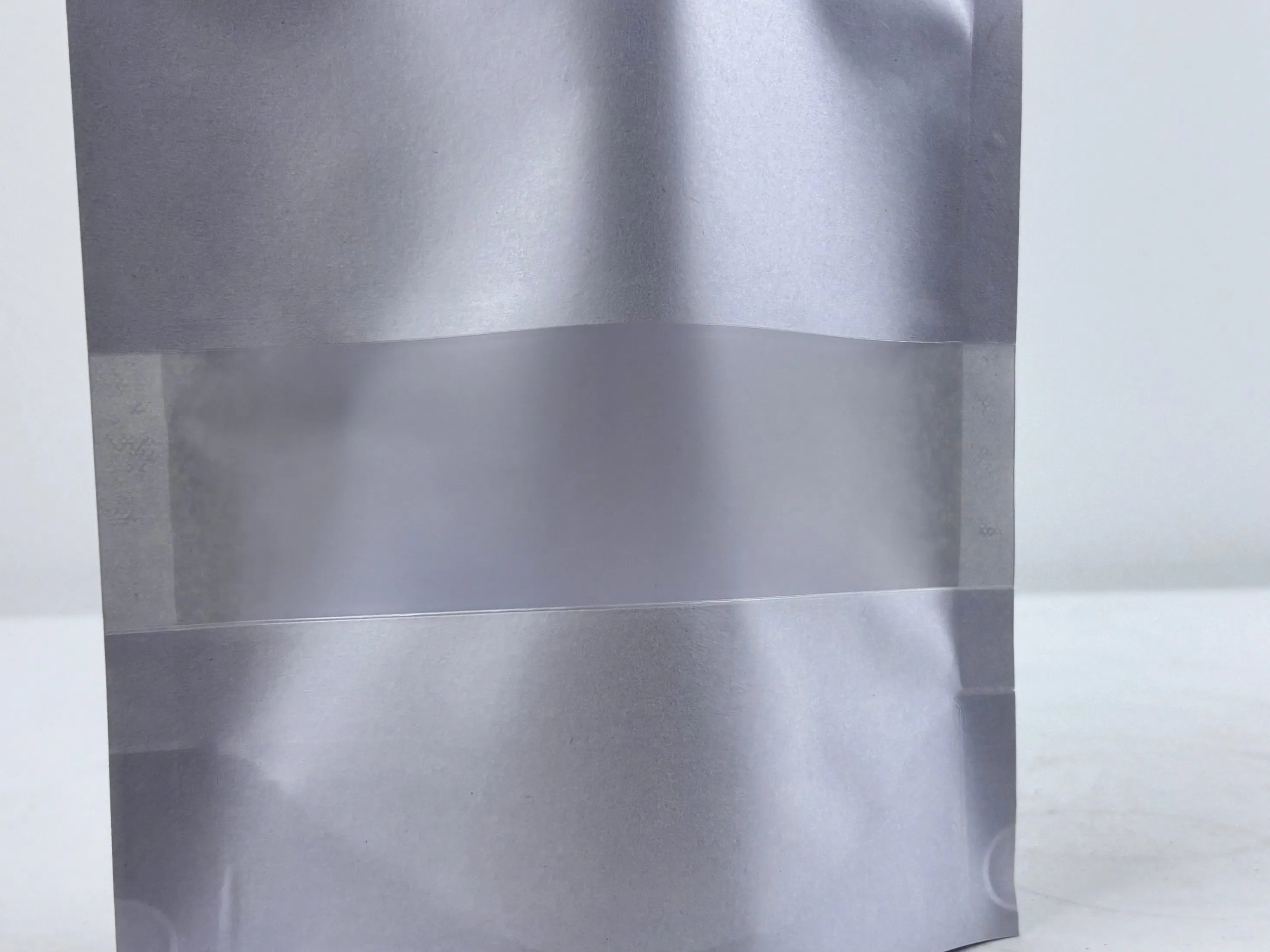 Customizable White Kraft Paper Stand up Pouch Food Packaging Ziplock with Display Window