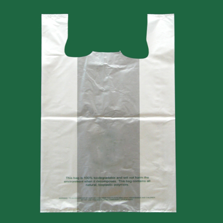 Disposable PE PLA Plastic Heat-Seal Handle Packaging Bags Biodegradable Vegetable Fruit Bags for Food Compost New Eco-Friendly