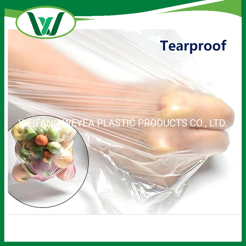 Customized Plastic Gusseted Clear Poly Tall Easy Open Treat Food Vegetable Bread Flat Packaging Bag