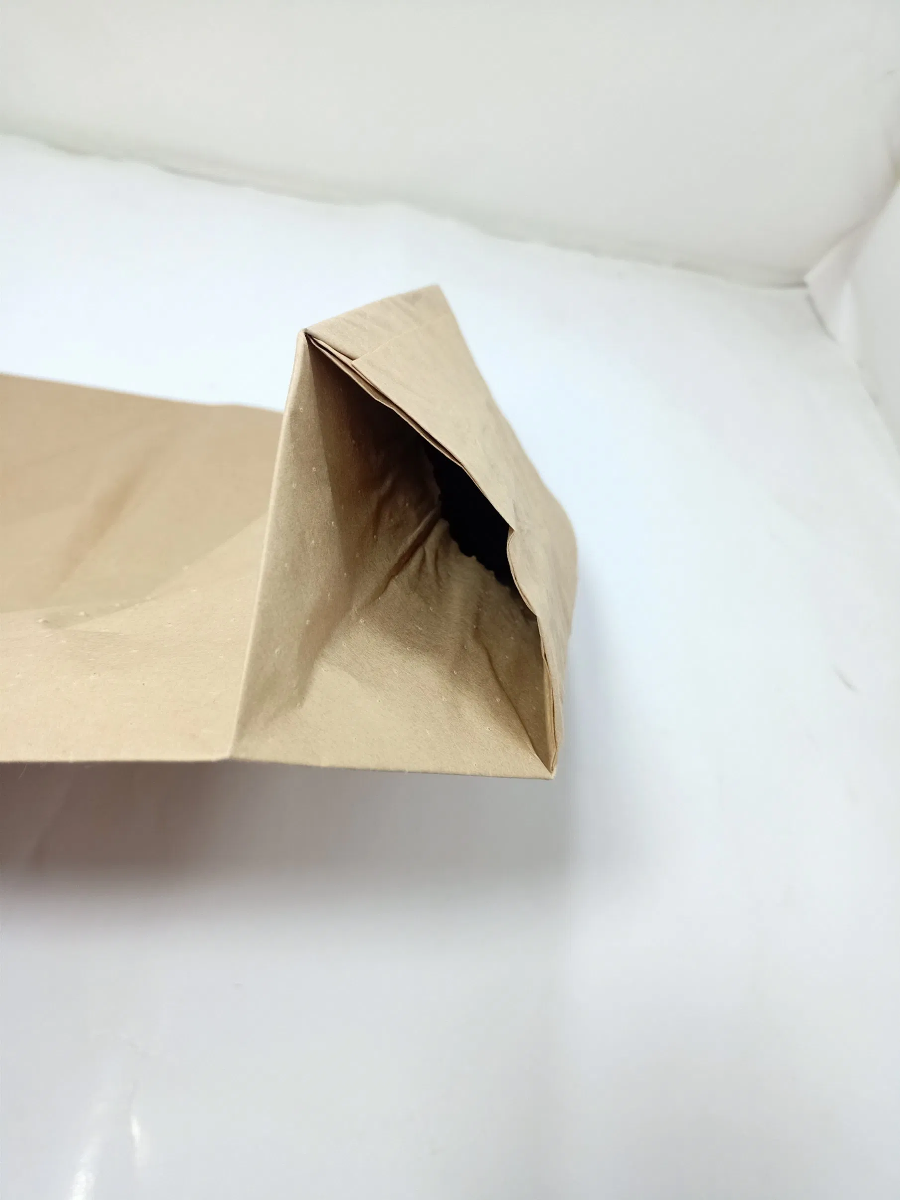 Customized Color Printing Paper Bag with Block Bottom Kraft Paper Bag with Valve Port