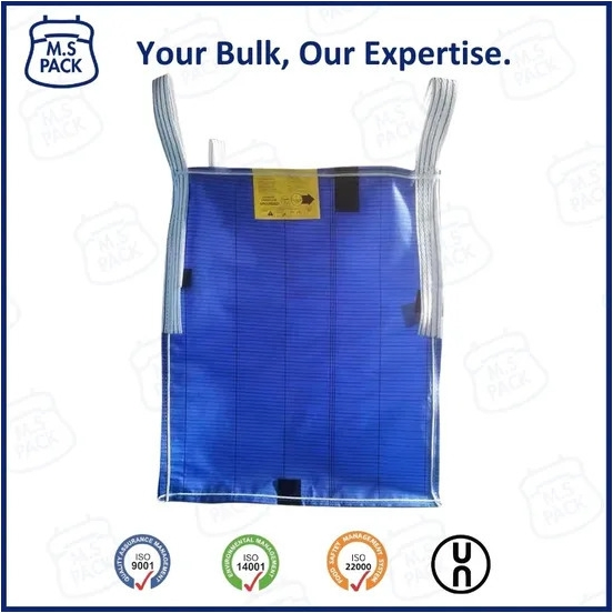 Industrial Grade Heavy Duty Woven PP Jumbo Bags Conductive Type C FIBC Ton Bags for Safe Transport of Static Sensitive Materials
