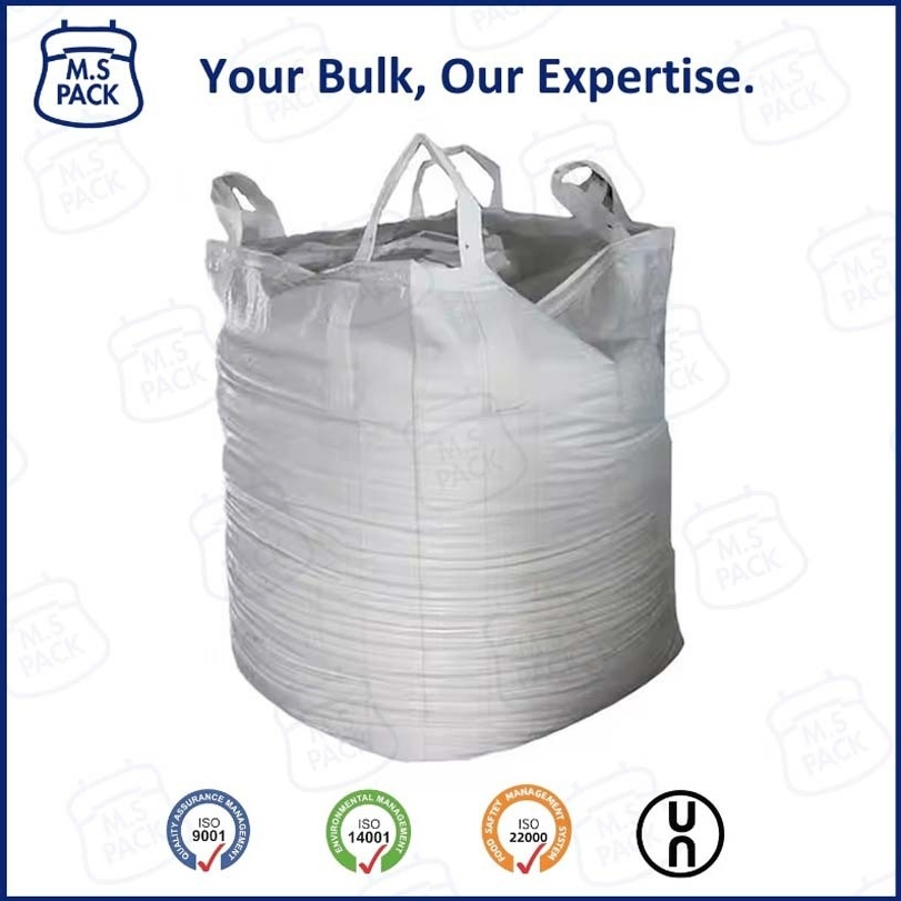 1 Ton Jumbo Bag FIBC Bulk Bags Conductive PP Saddle Sand Spout Wovenbags Experienced Factory's Cheap Bigbag 1000kg Circular/Tubular Jumbo Bag