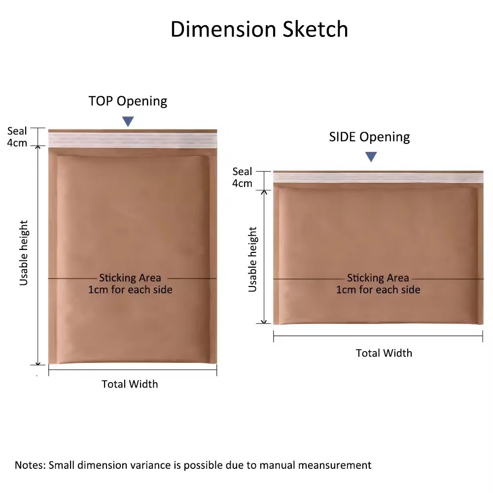Small Size Heavy-Duty Kraft Paper Polyethylene Bubble Bag