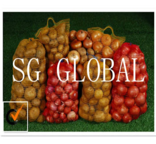 Wholesale Price Recycled 50*80cm 25kg 30kg 50kg Packing PP Vegetables Net Sack PE Raschel Mesh Bag for Potato Onion Garlic Packaging