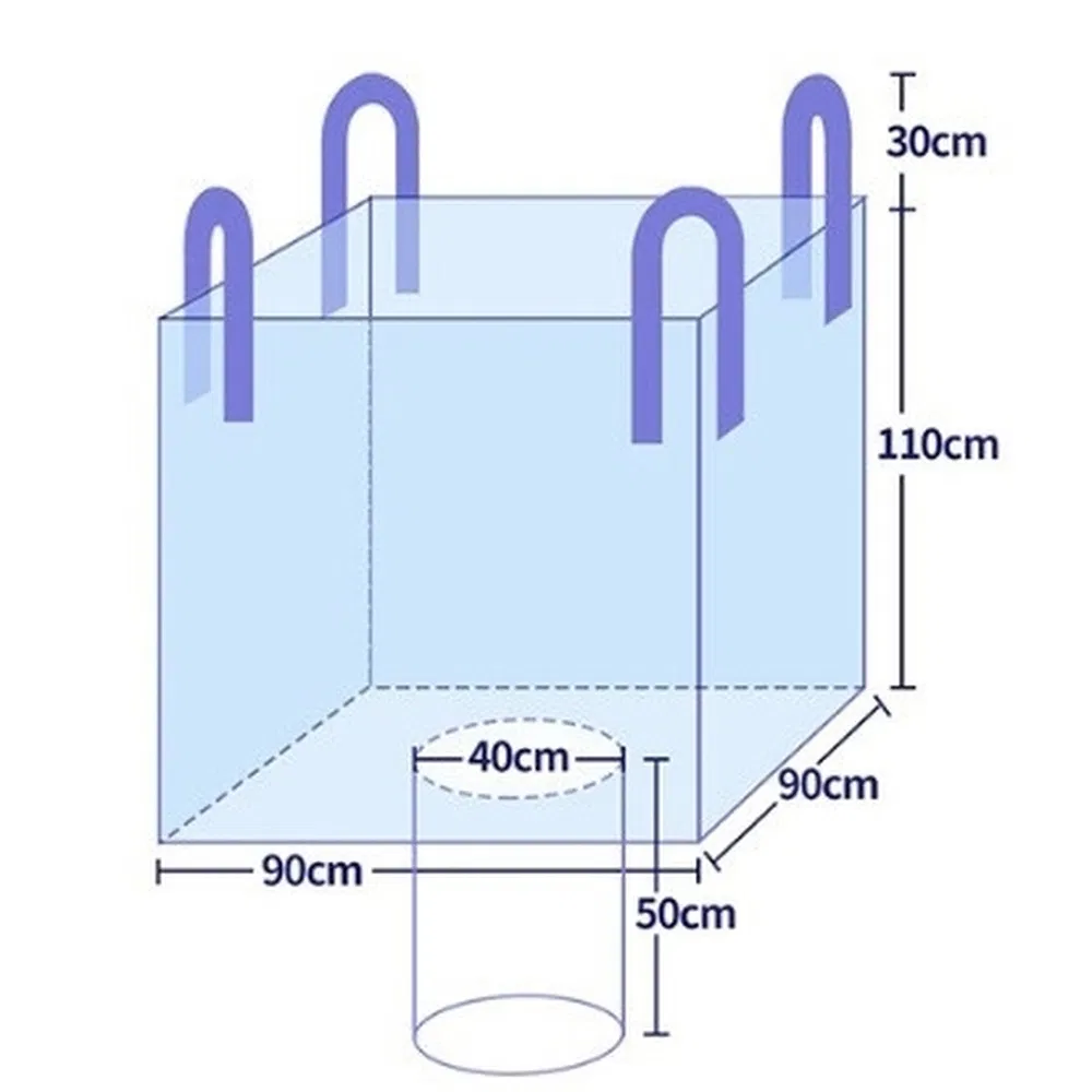 Conductive Antistatic Sling Tote Ton Bulk Bag with Threads for Catalyst Loading