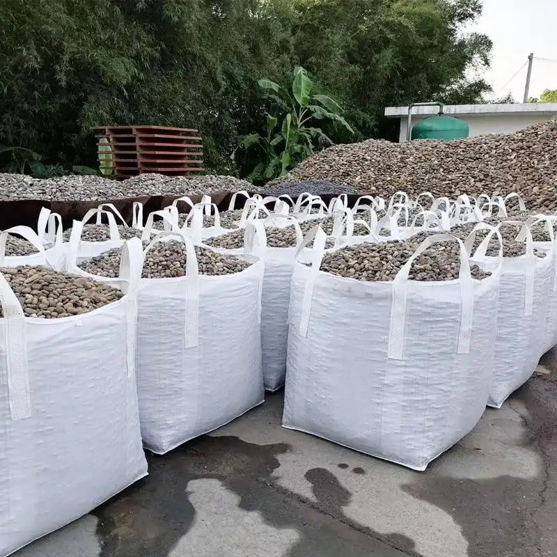 Free Shipping Grain Wheat Flour Super Sack 1.5 Ton PP Woven Big Bulk FIBC Bags Type C Bulk Bag U-Panel Sling Tote Bag PP FIBC Conductive Jumbo Bag