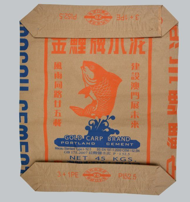 25kg Multiwall Kraft Paper Valve Bag for Cement