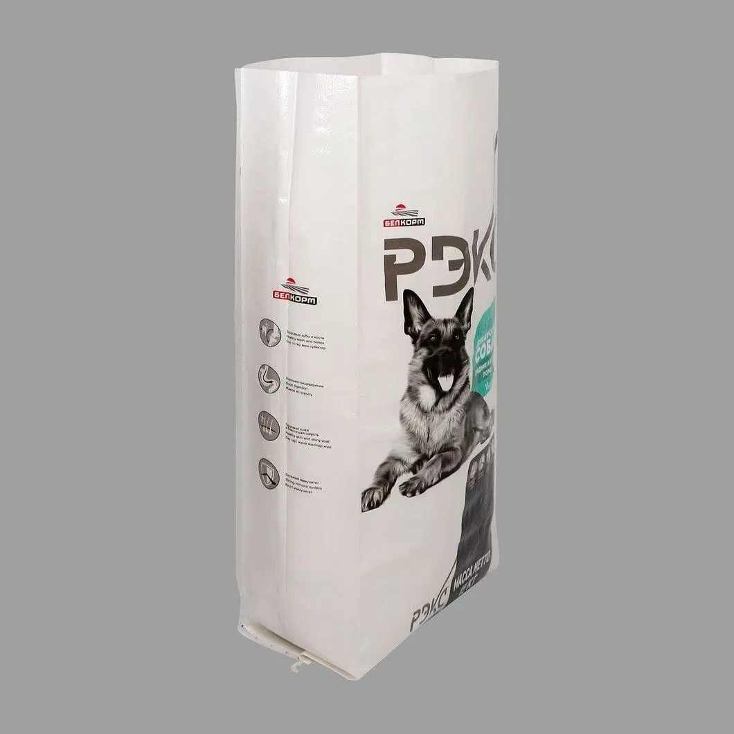High-Durability Ultra-Strong Transparent 25kg 50kg Factory Poly Advanced Packaging Waterproof Feed Dog Food Bags BOPP Laminated Polypropylene Woven Bag