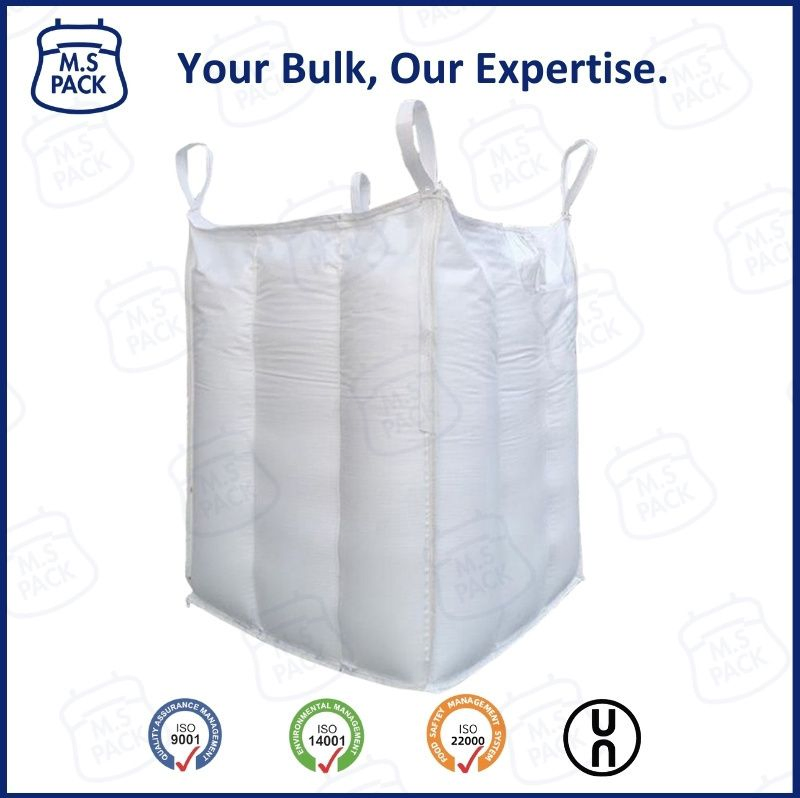 FIBC Jumbo 1000kg 1500kg Super Sack Bulk Baffle Ton Bag Big Bag Packaging PP Woven Ton Bag