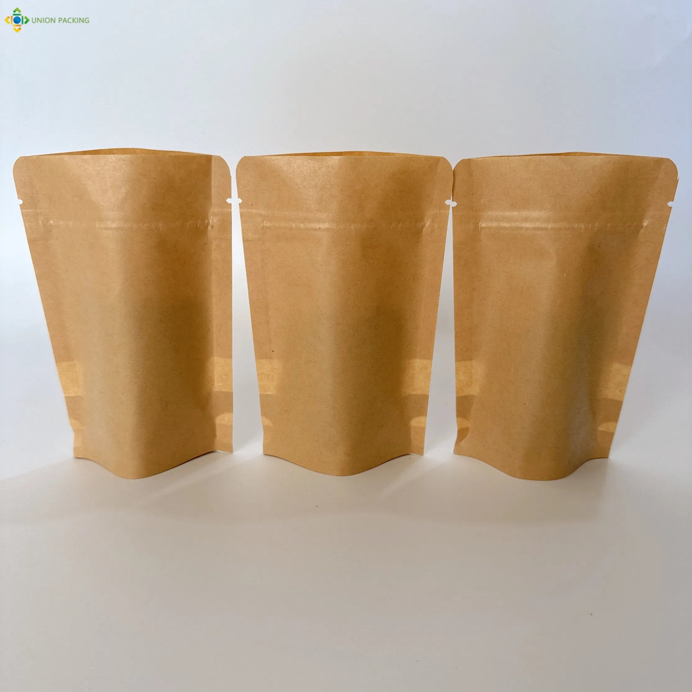 Food-Grade Kraft Paper Stand up Zipper Pouch Building Trust with Transparent Window