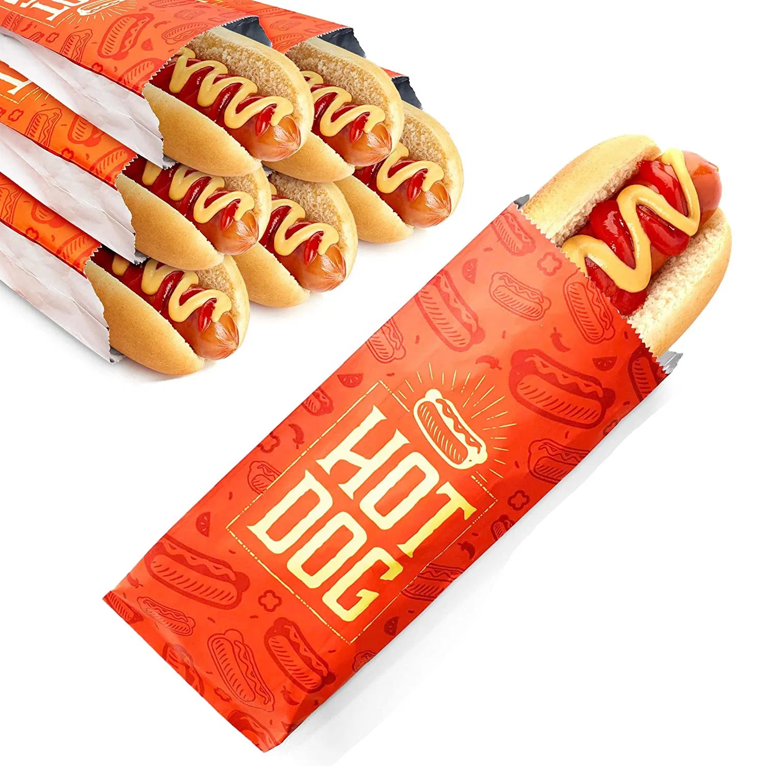 Aluminum Foil Lined Fried Food Hamburger Roast Chicken Hot Dog Paper Bag