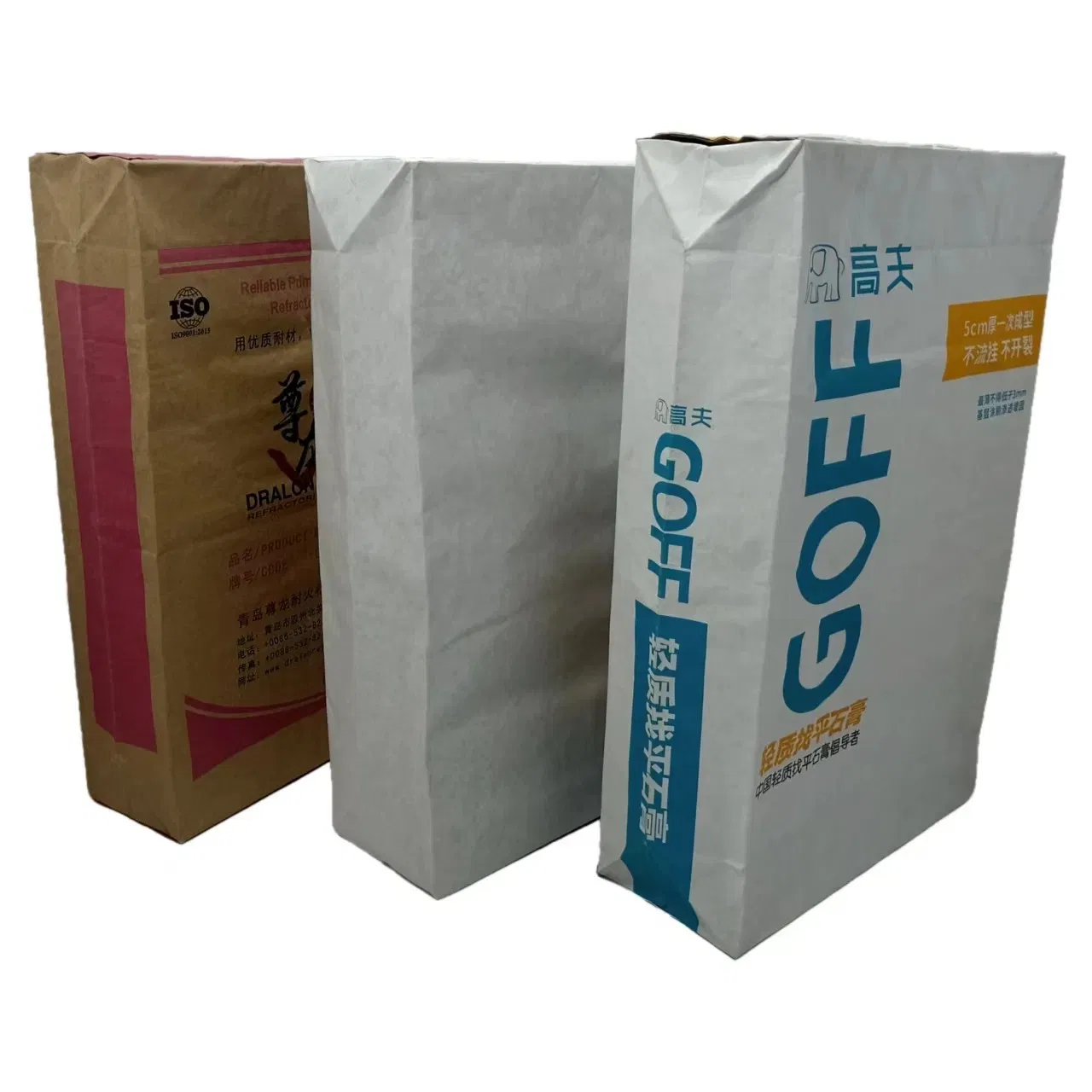 Customized 25 Kg Paper Plastic Woven Valve Bag for Resin
