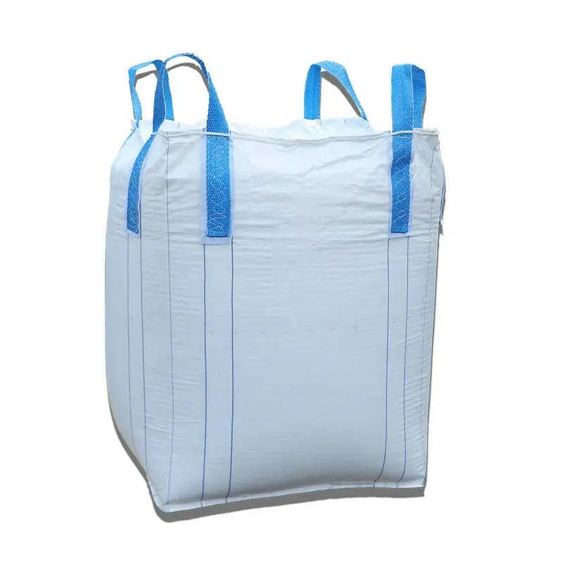 Free Shipping Grain Wheat Flour Super Sack 1.5 Ton PP Woven Big Bulk FIBC Bags Type C Bulk Bag U-Panel Sling Tote Bag PP FIBC Conductive Jumbo Bag