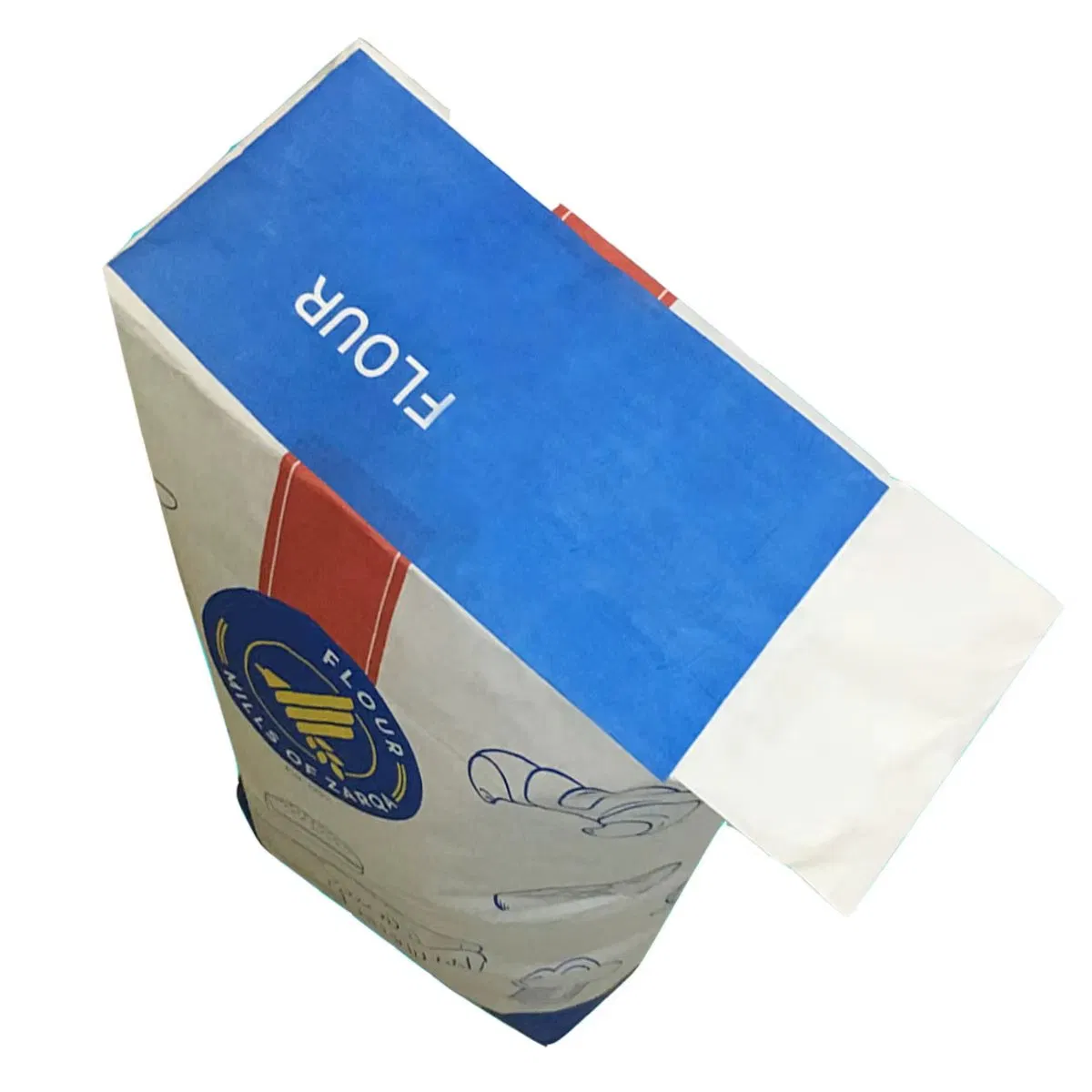 25kg 50kg Food Grade Multiwall Kraft Paper Flour Valve Seal Packaging Bag