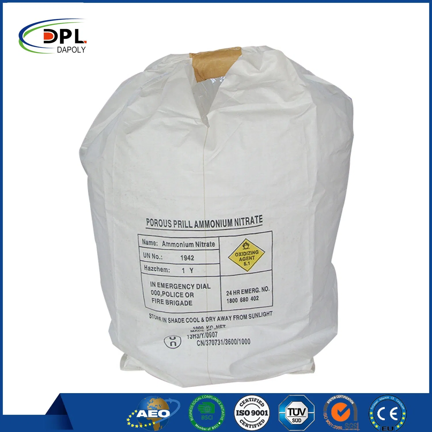 Container FIBC Big Bulk Packing Ton Bag PP Jumbo Bags for Sand Construction Cement Selling