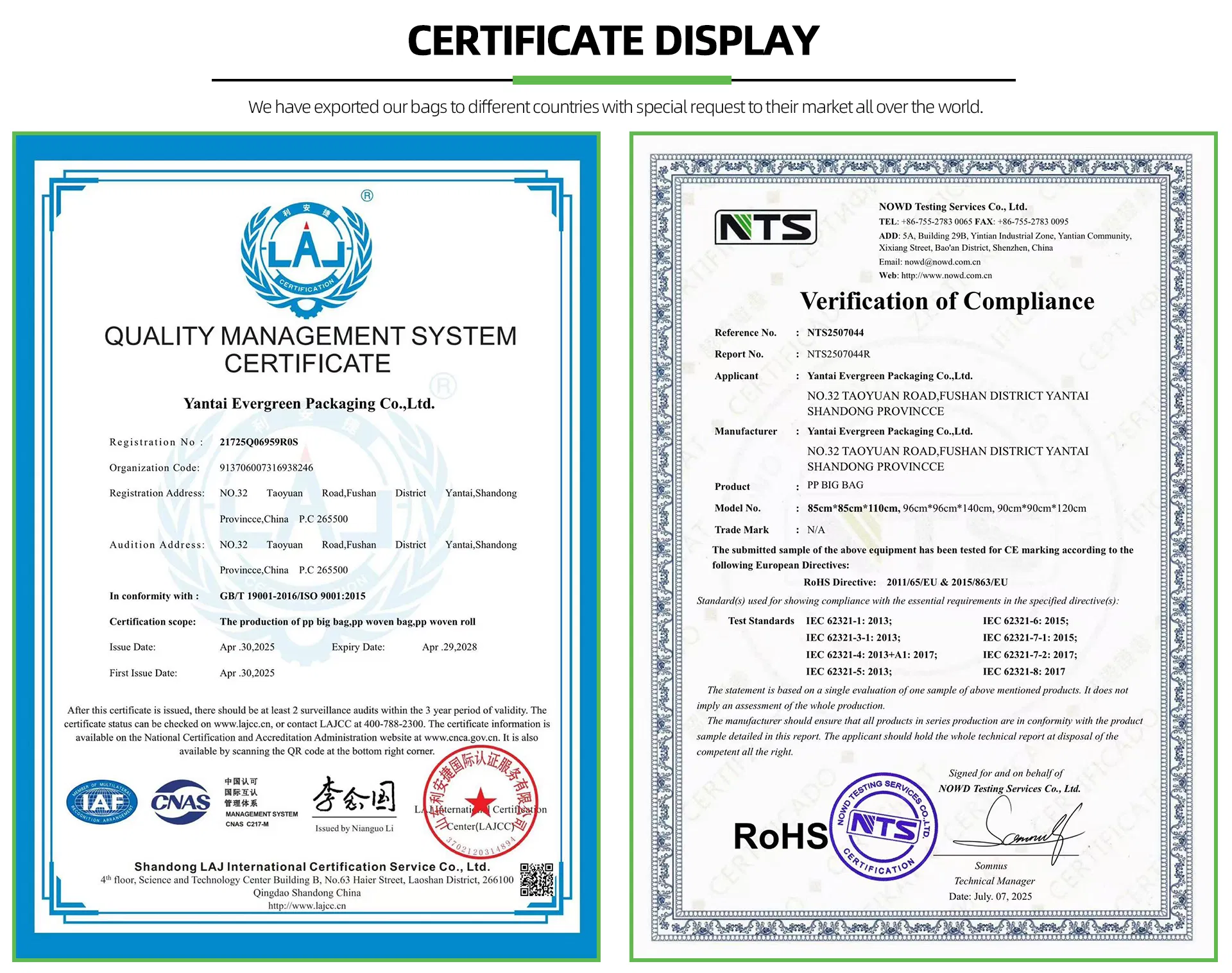 Certification