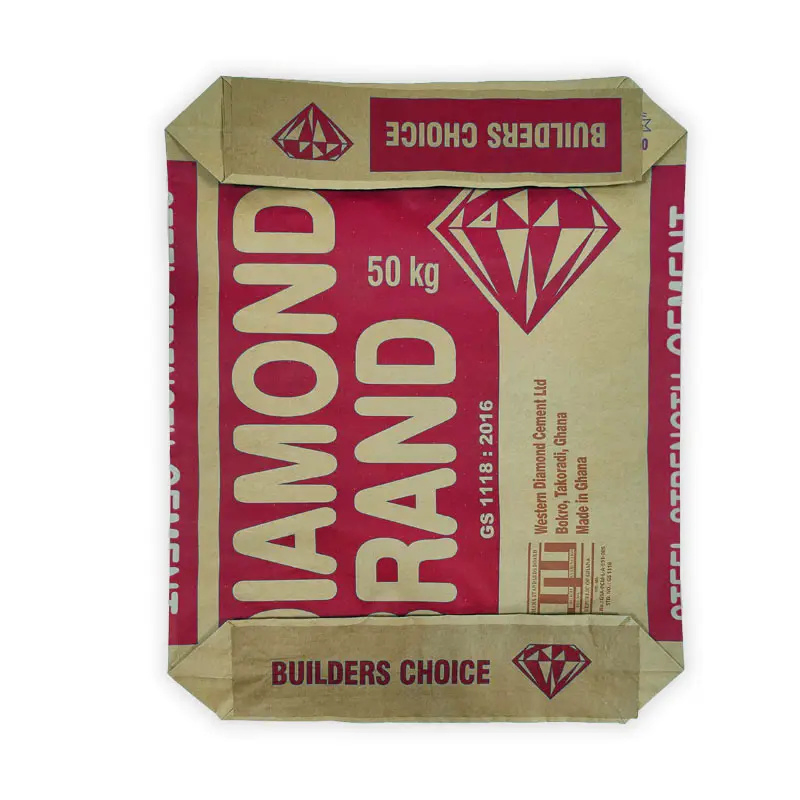 Custom Print Brown White Kraft Paper Valve Sack Packagin Cement Bags