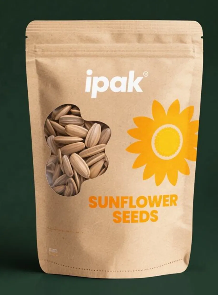 Packaging Zipper Bags Doypack Ziplock Brown Kraft Craft Paper Stand up Pouch with Window
