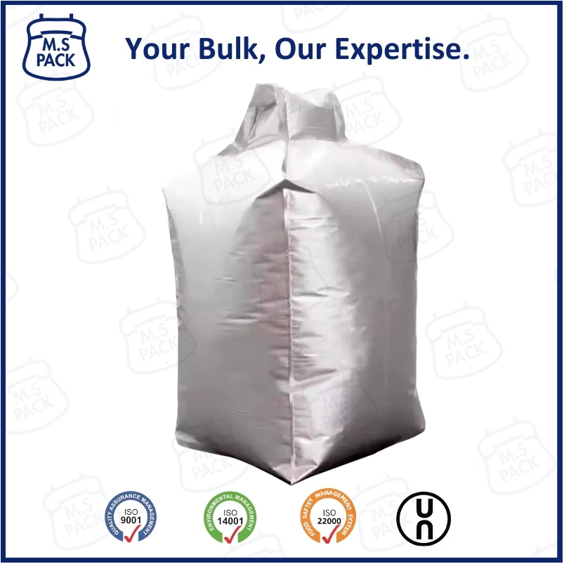 Customized Large Vacuum Jumbo FIBC Bulk Bag Aluminum Foil Ton Inner Liner 1000kg Aluminum Foil Lined Jumbo Bag