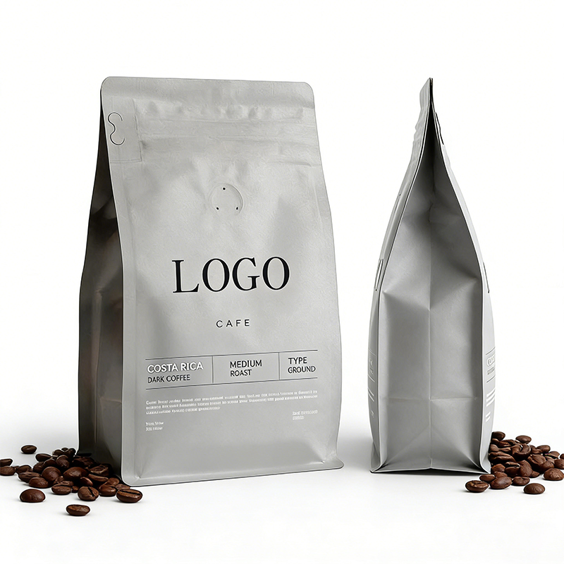 Aluminum Foil Zip Lock Stand up Pouch Doypack Plastic Flat Bottom Food Cookie Packaging Eco Brown Kraft Paper Mylar Empty Tea Valve Coffee Bean Packing Bag
