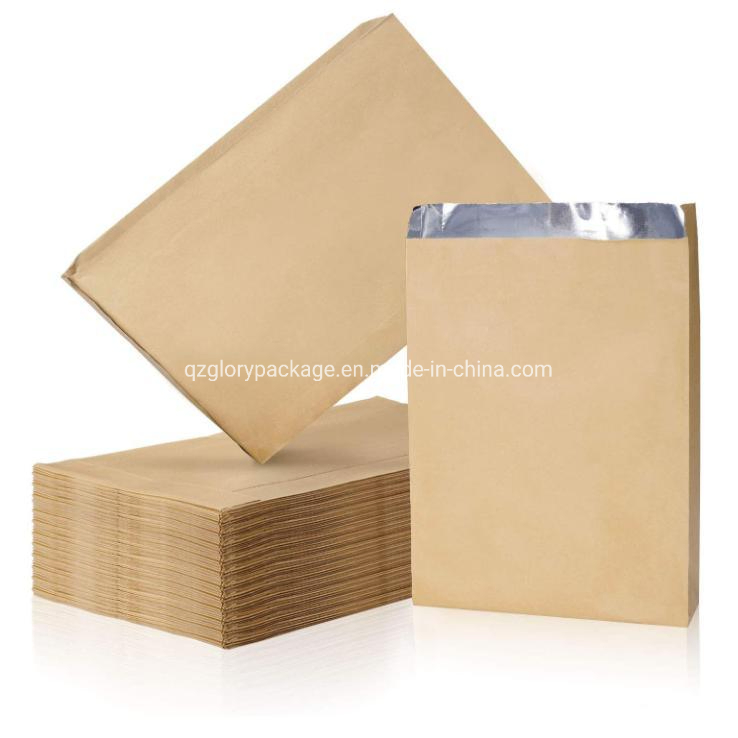 Wholesale Kebab Aluminum Foil Lined Kraft Paper Bag for Roasted Chicken