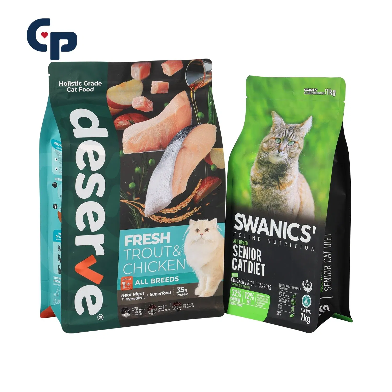 Custom Printed Bolsa Doypack Kraft Paper Eco Tea Coffee Valve Plastic Stand up Flat Bottom Pouch Zip Lock Mylar Cat Dog Feed Products Pet Food Packaging Bag