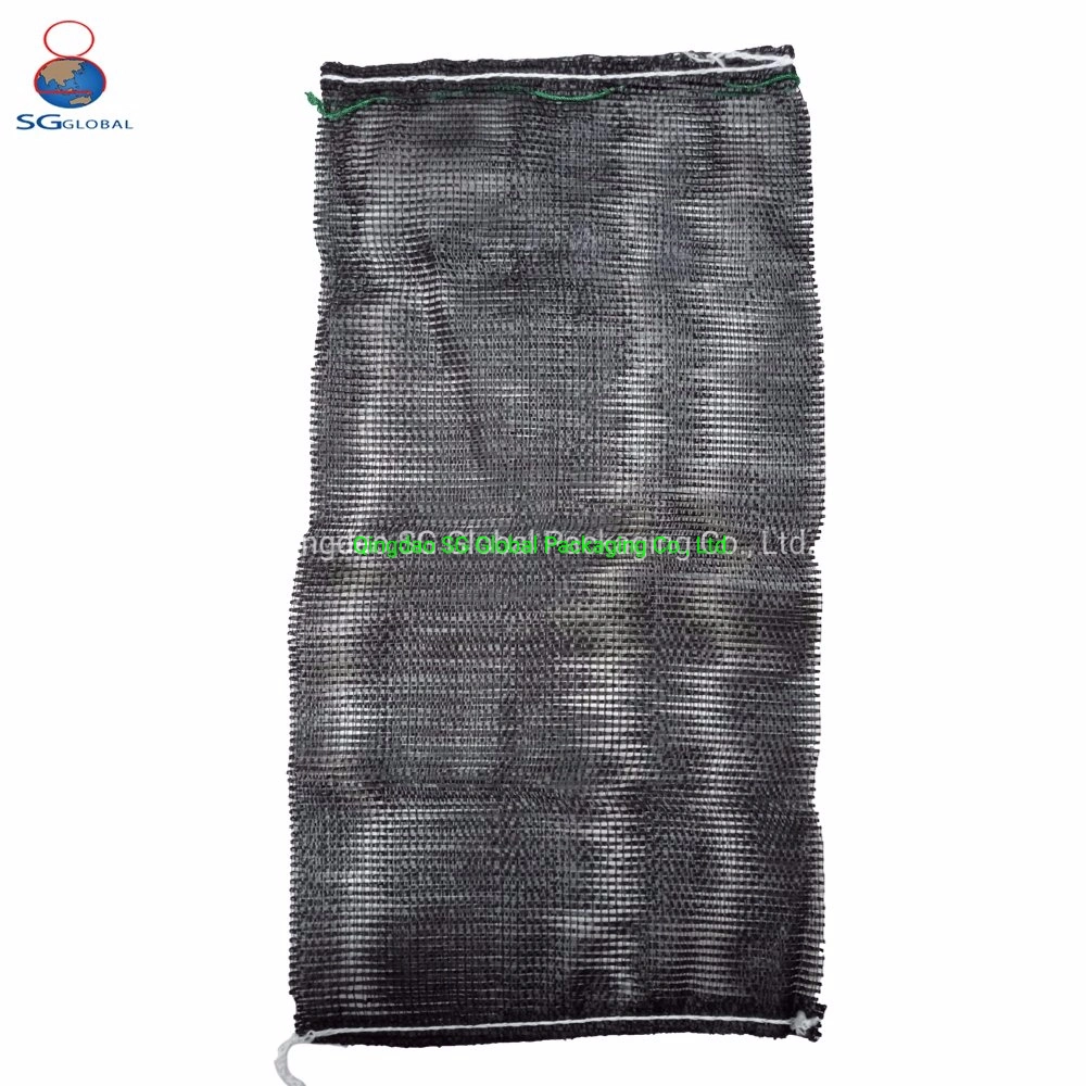 Grs SGS Factory Wholesale Empty Plastic Drawstring Packing 25kg 50kg Firewood Vegetable Onion Potato Cabbage Fruit Orange PP Tubular Woven Leno Net Mesh Bag