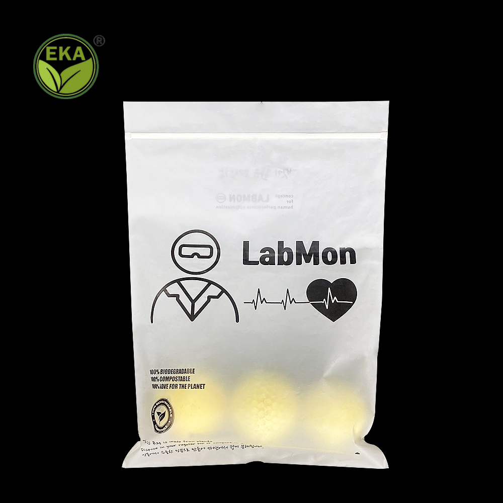 Custom Eco Friendly Frost Clothing Packaging Biodegradable Ziplock Packaging Bags T Shirt Packaging Bag With Zipper