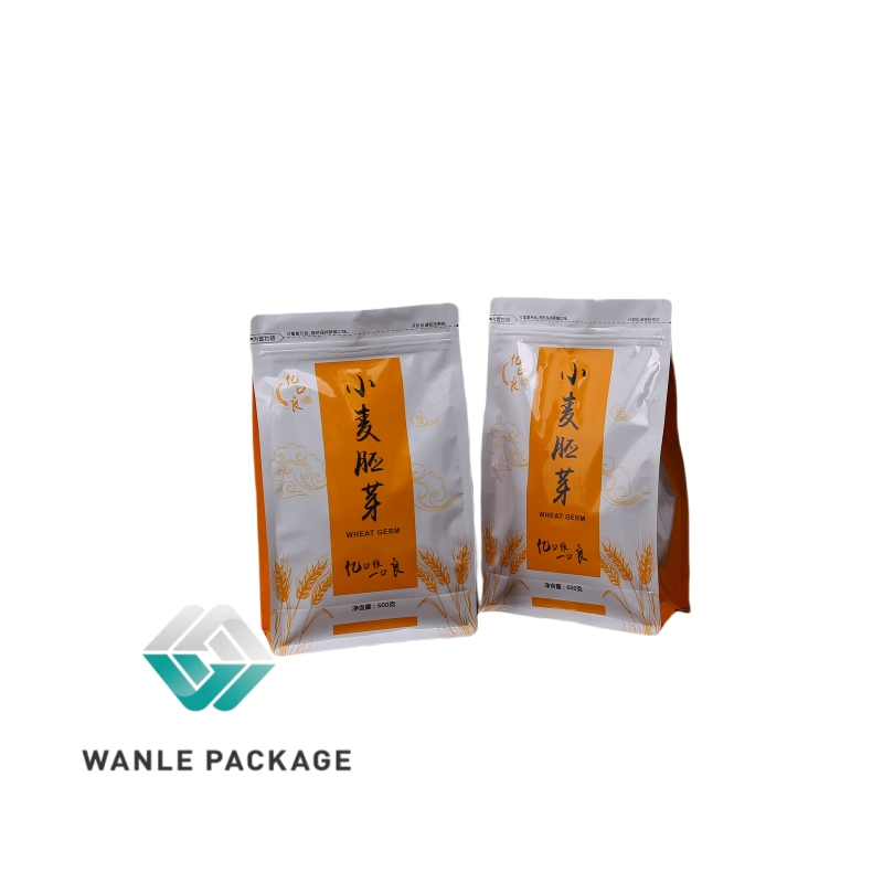 Customized Printed Plastic Side Gusseted Pouch for Cereal Oats Grain Mylar Bag