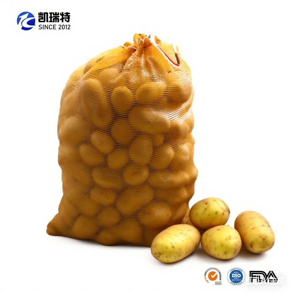Customized Anti-UV Vegetable Onions Garlic Potato Firewood PP Tubular Drawstring Mesh Bags