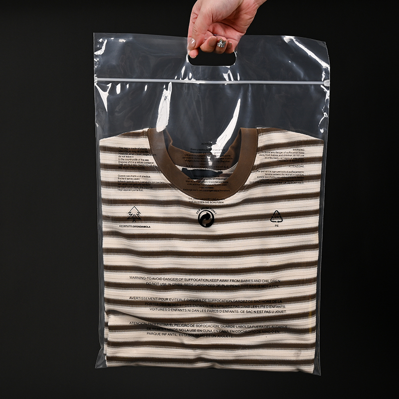 Ziplock Bag Biodegradable Tote Poly Bags Transparent Packaging for Clothing Package Plastic LDPE Gravure Printing Clothing Pack