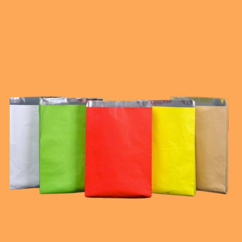 Custom Printed Aluminum Foil Lined Paper Bag for Burger Kebab Hot Dog