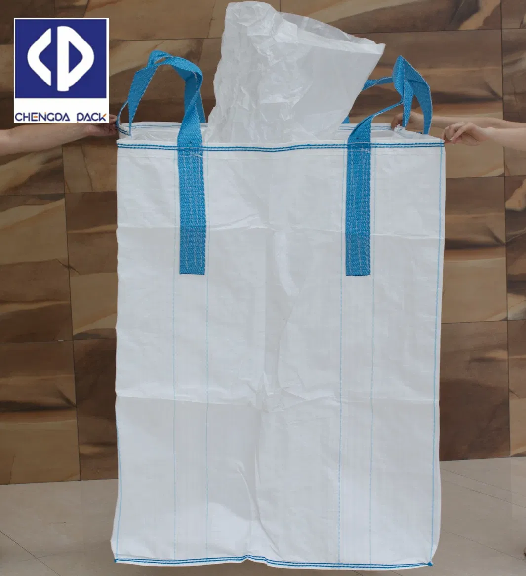 Sale PP Woven Rice Chemcial Fertilizer Animal Chicken Feed Packaging Super Sack Big 1000kg 1500kg FIBC Bulk Jumbo Bag