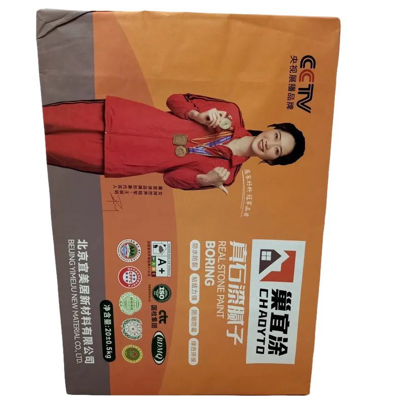 25kg Recyclable Multiwall Kraft Paper Cement Valve Bag for Mortar Tile Adhesive