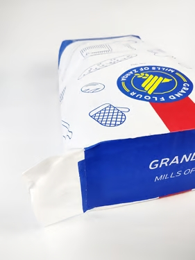25kg 50kg Food Grade Multiwall Kraft Paper Flour Valve Seal Packaging Bag