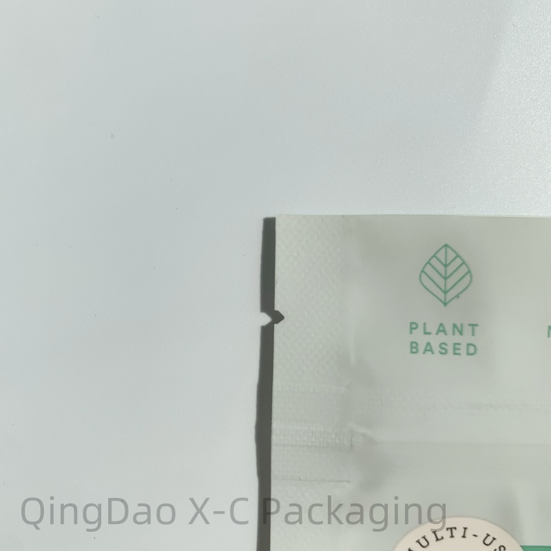 Custom Printing Zip Lock Flat Bottom Compostable Clear Window Stand up Pouch Premium Food Brown Kraft Paper Bag