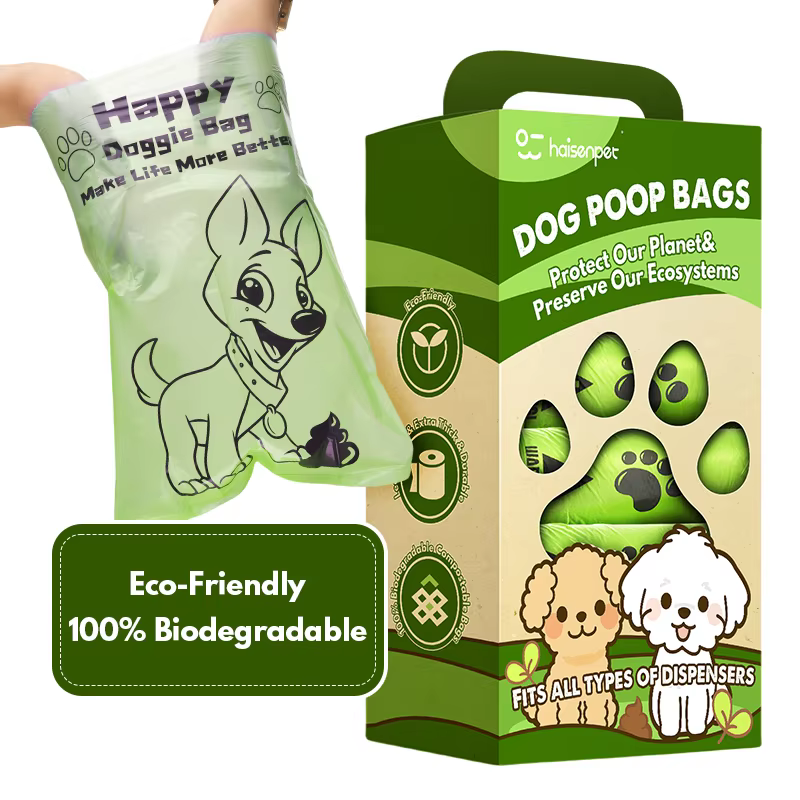 OEM ODM Custom Plastic PE EPI Eco Friendly Biodegradable Super Strong All-Season Dog Poop Bag
