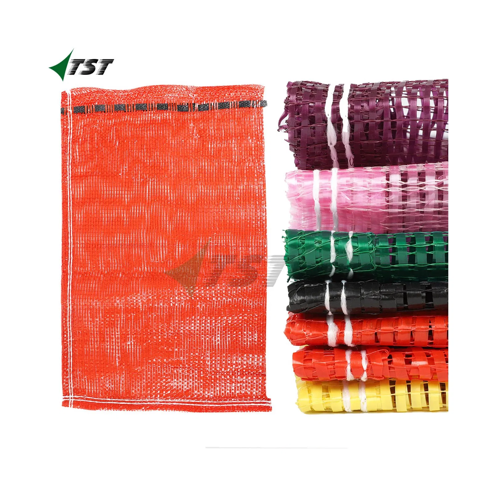 Woven Net Leno Bags Produktionslinie 100% Virgin PP Mesh Bag for Packaging Onion Plastic Leno Mesh Netting Bags for Packaging Vegetables and Fruits